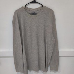 NWT Jachs Men's Long Sleeve Thermal Waffle Knit Tee Size 2XL Gray $70 CC295